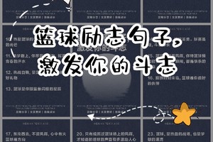 篮球训练辛苦鼓励词句有哪些